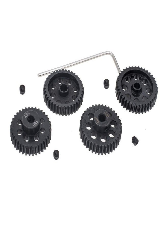 GTHELE 4pcs 48P Pinion Gear 3.175mm Set Hardened 36T 37T 38T 39T 48DP Pitch Gears RC Upgrade Part with Screwdriver - Image 1